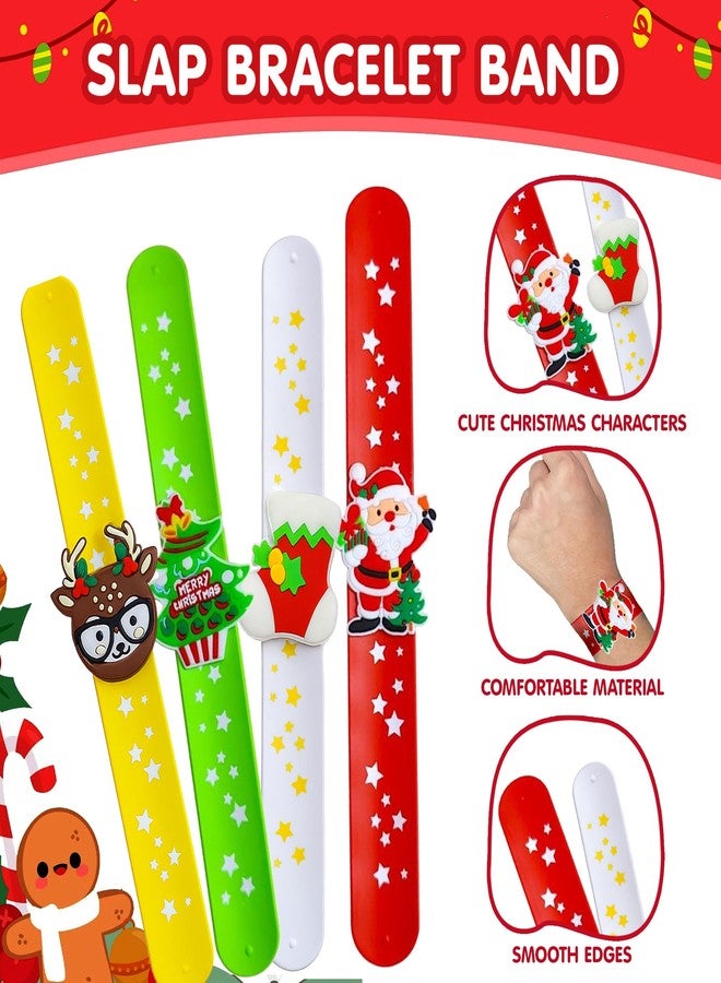 Kidology 6 Pcs. Christmas Stationery Gift Set for Kids - Holiday Pens, Pencils, Slap Band, Erasers, Santa Diary & Gift Wrap | Random Festive Colors & Designs - Image 3
